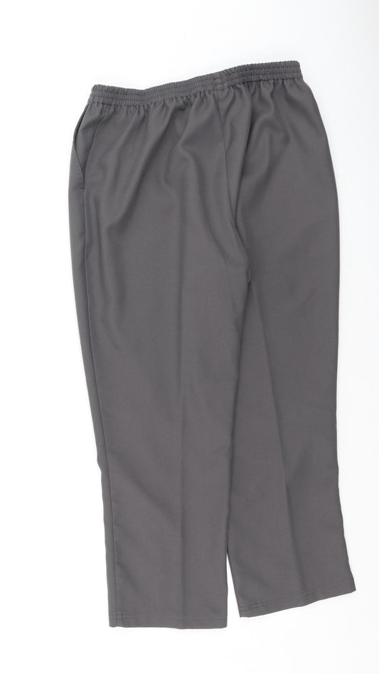Damart Womens Grey Polyester Sweatpants Trousers Size 18 L25 in Regular