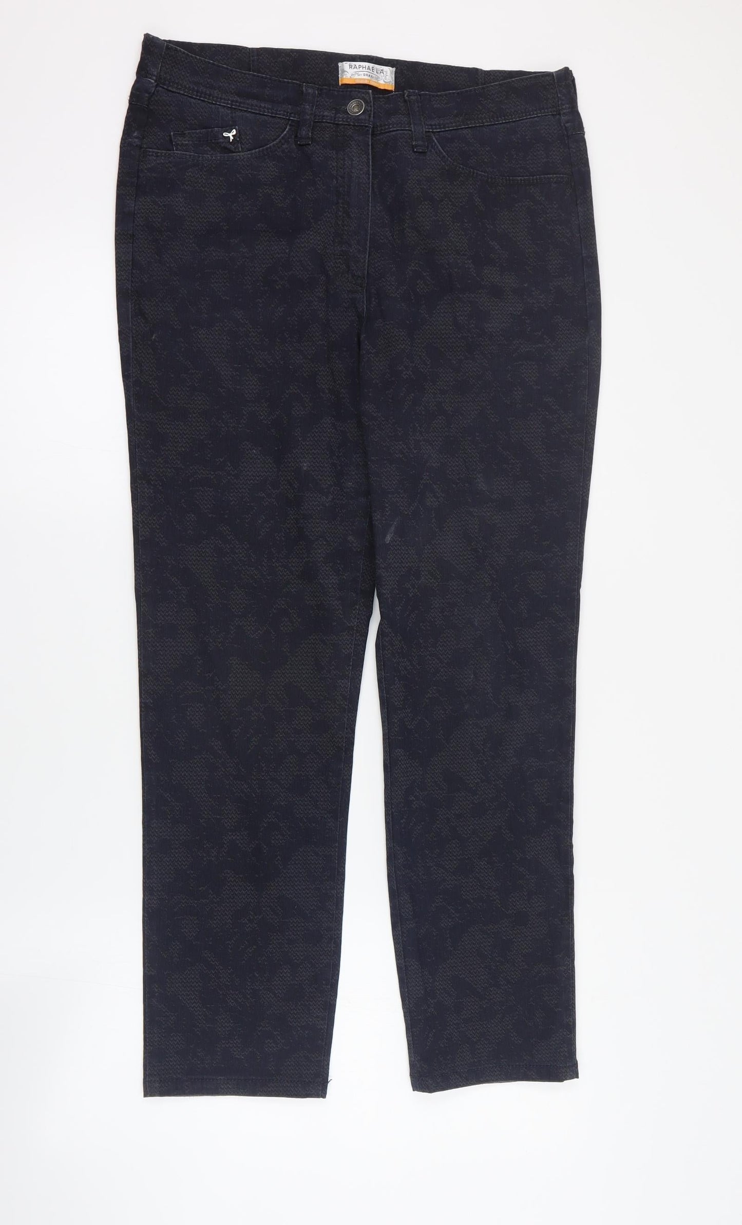 Raphaela Womens Blue  Cotton Skinny Jeans Size 12 L28 in Regular Zip