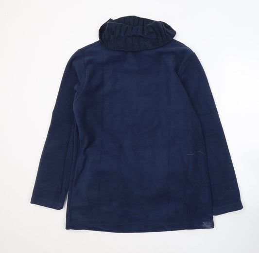 Atlas Womens Blue Polyester Pullover Sweatshirt Size 8 Pullover - Flowers