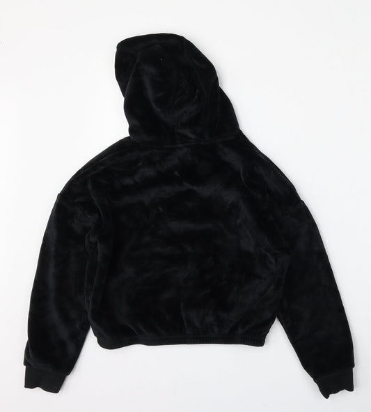 Dunnes Stores Girls Black Polyester Pullover Hoodie Size XS