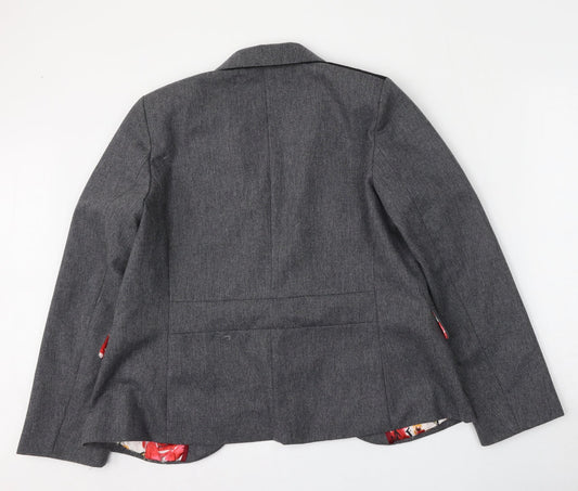 Laundry Industry Womens Grey Wool Jacket Blazer Size M