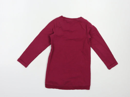name it Girls Purple Cotton Pullover Sweatshirt Size 4 Years Pullover - Hedgehog