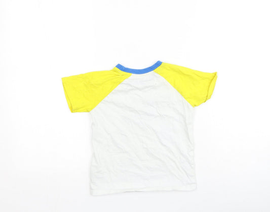 Dunnes Stores Boys Multicoloured Cotton Basic Casual Size 4-5 Years Round Neck - Monster