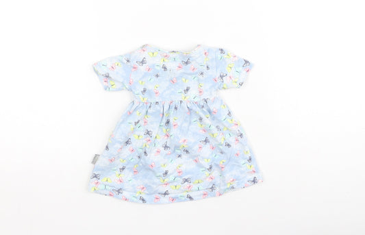 name it Girls Cotton Fit & Flare Size 0-3 Months Round Neck - 4-6months