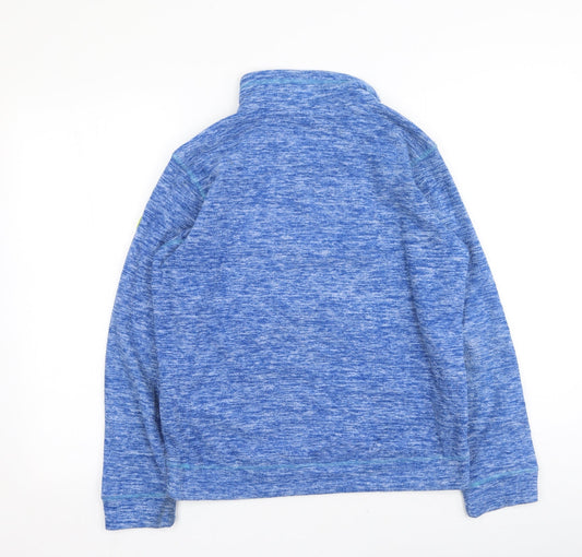 Rufus Mens Blue High Neck Polyester Pullover Jumper Size S