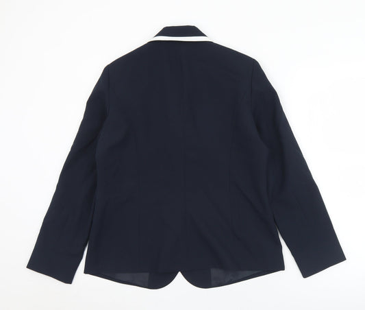 Preworn Womens Black Jacket Size 14 Button