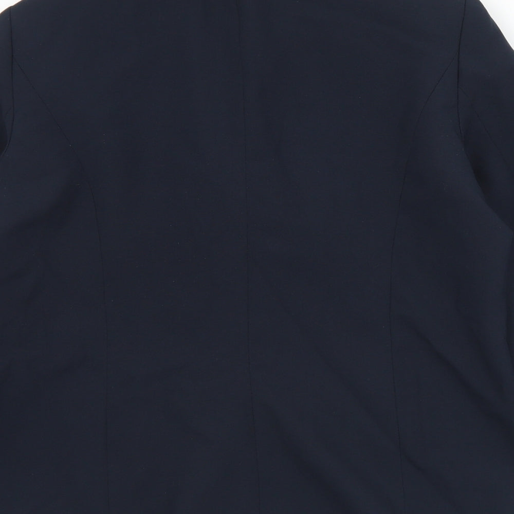 Preworn Womens Black Jacket Size 14 Button