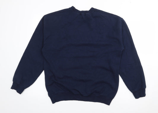 PRETTYLITTLETHING Womens Blue Polyester Pullover Sweatshirt Size S