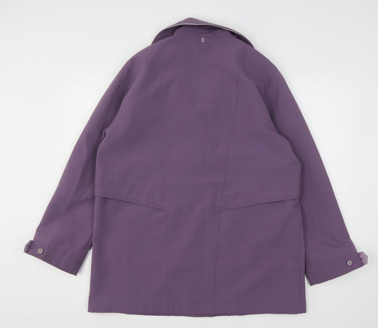 Tinessi Womens Purple Overcoat Coat Size 14