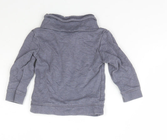 TU Girls Blue Cotton Pullover Jumper Size 9-12 Months