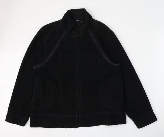 George Mens Black Jacket Size L Zip