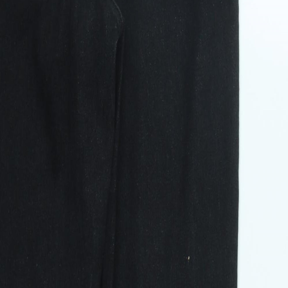 Marks and Spencer Womens Black Cotton Skinny Jeans Size 10 L29 in Regular Zip