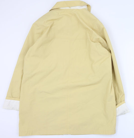 Berketex Womens Yellow Pea Coat Coat Size 10 Zip