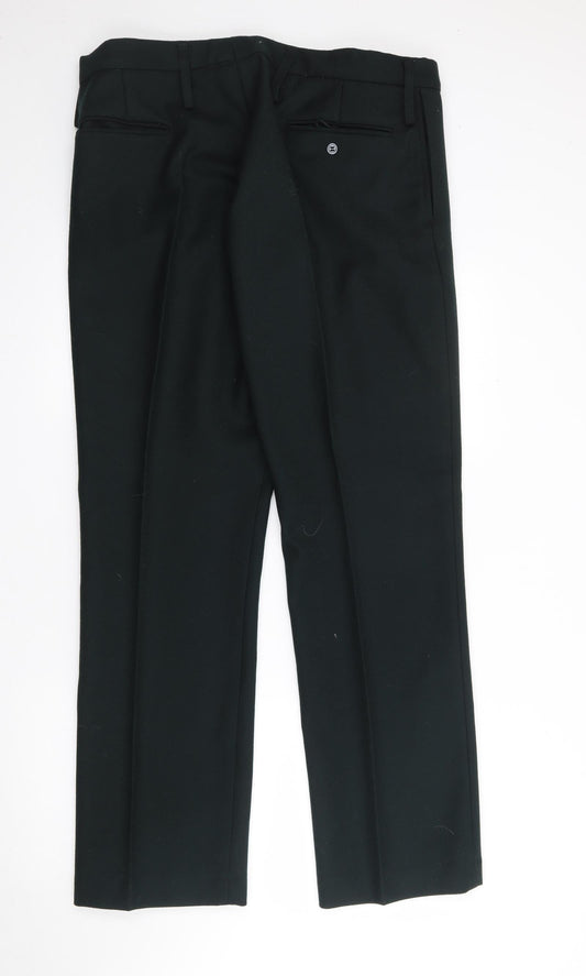 Preworn Womens Green Polyester Trousers Size 36 in L31 in Regular