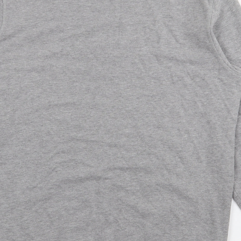 Vintage Cloth Mens Grey Cotton Pullover Sweatshirt Size L