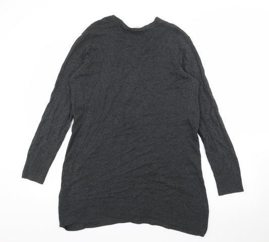 Gap Womens Grey V-Neck Cotton Cardigan Jumper Size M
