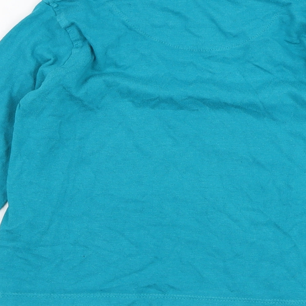 Losan Boys Blue Polyester Basic T-Shirt Size 2 Years Round Neck Pullover - Wolf