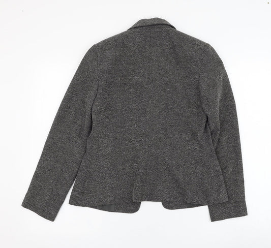 Principles Womens Grey Jacket Blazer Size 8 Button