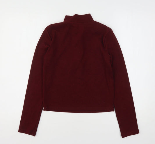 Bershka Womens Red Polyester Pullover Sweatshirt Size L