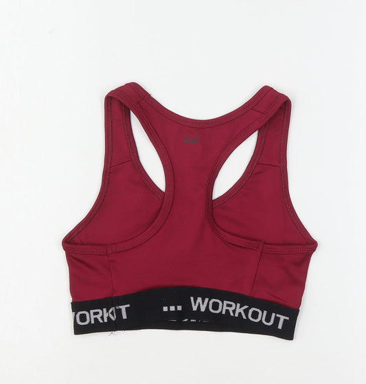 CLP Active Womens Purple Polyester Cropped Tank Size XS Round Neck