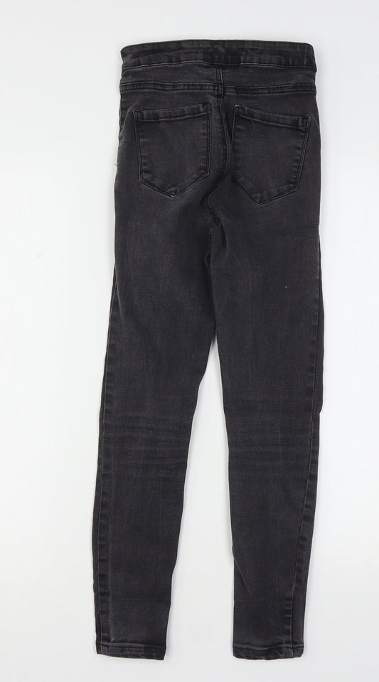 Denim & Co. Womens Black Cotton Skinny Jeans Size 6 L24 in Regular