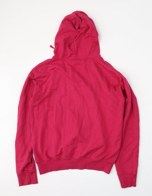 More Mile Womens Pink Cotton Pullover Hoodie Size XS
