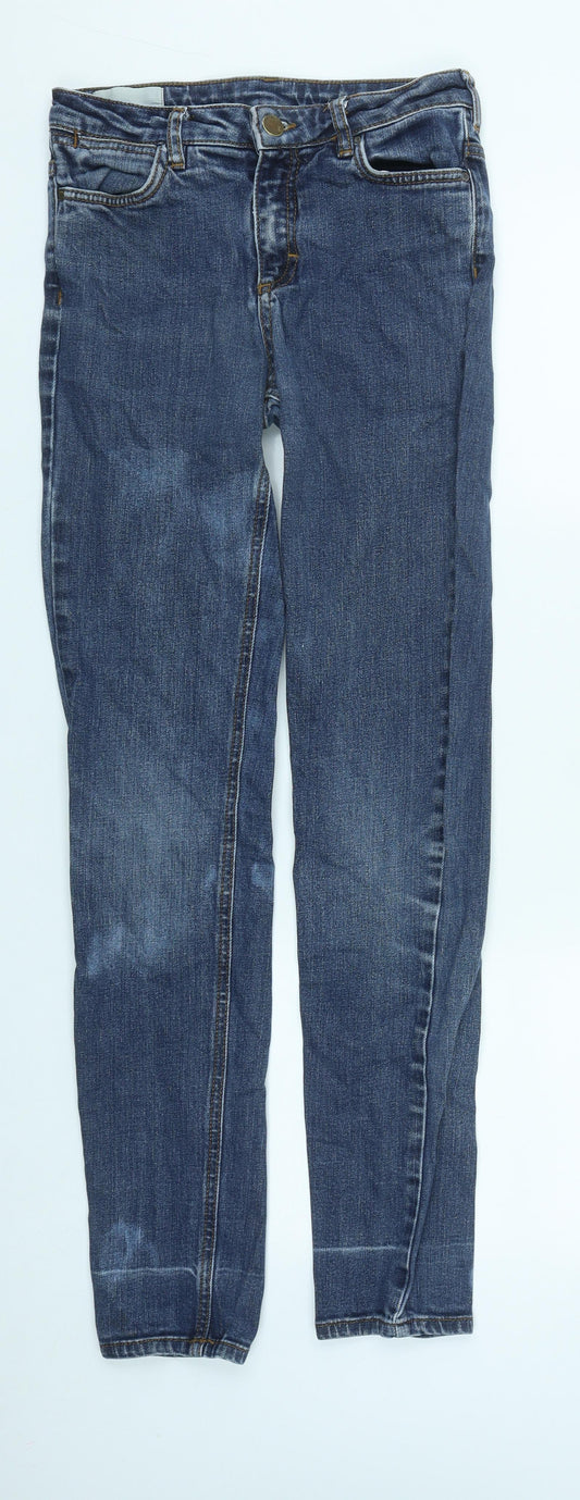 Inwear Mens Blue Cotton Straight Jeans Size 27 in L30 in Regular Zip