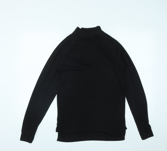 Parallel Mens Black Polyester Pullover Sweatshirt Size S