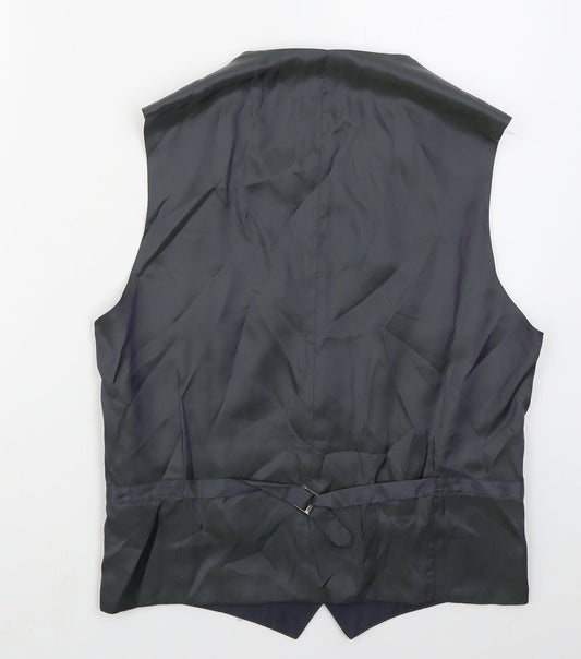Red Mens Blue Jacket Waistcoat Size M Button