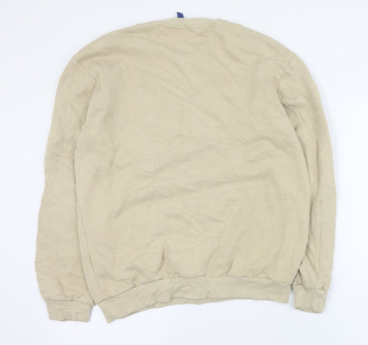 H&M Womens Beige Cotton Pullover Sweatshirt Size S Pullover
