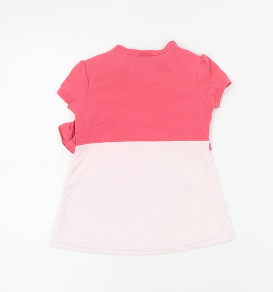 2B Real Girls Pink Cotton Pullover T-Shirt Size 2 Years Round Neck Pullover