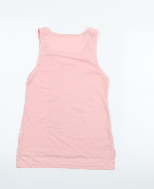 Active Girls Pink Polyester Camisole Tank Size 9-10 Years Scoop Neck