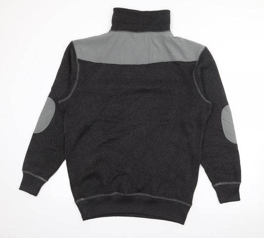 Renegade Club Mens Grey High Neck Polyester Pullover Jumper Size M