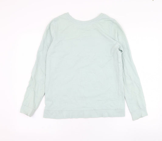 H&M Girls Green Cotton Pullover Sweatshirt Size 13-14 Years Pullover - New York