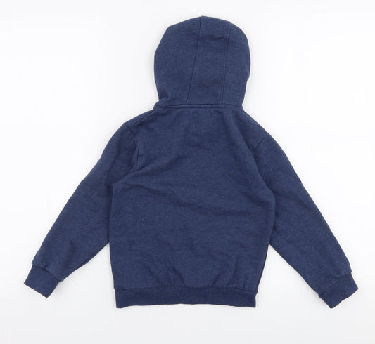 Jeff & Co Girls Blue Cotton Pullover Hoodie Size 5-6 Years Pullover - Game on
