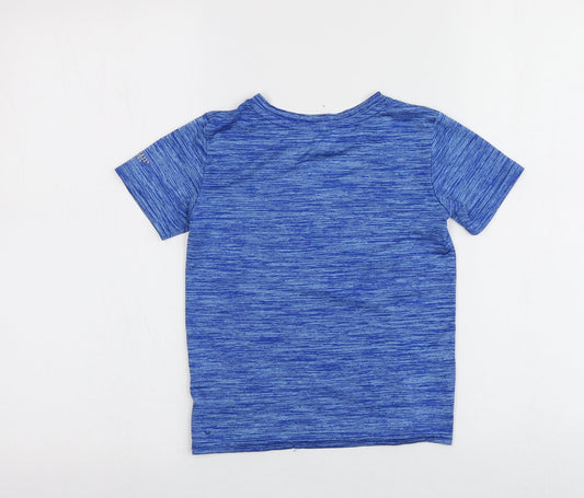 Dunnes Boys Blue 100% Polyester Basic T-Shirt Size 4-5 Years Round Neck