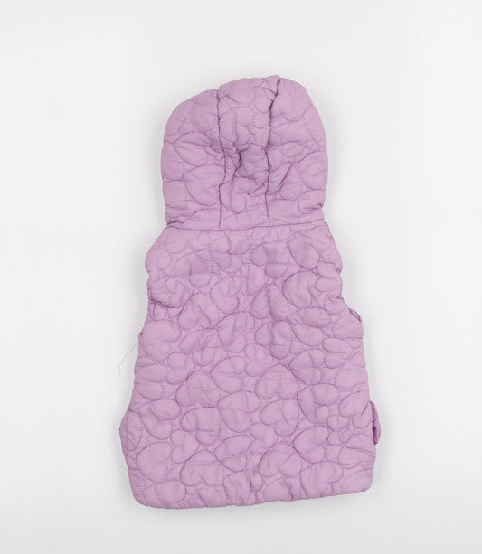 Dunnes Stores Girls Purple Gilet Jacket Size 12-18 Months
