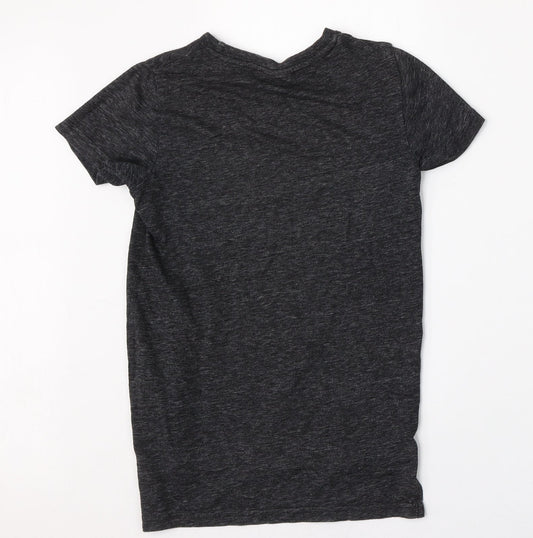 NEXT Boys Grey Cotton Basic T-Shirt Size 8 Years Round Neck - Batman, Superman