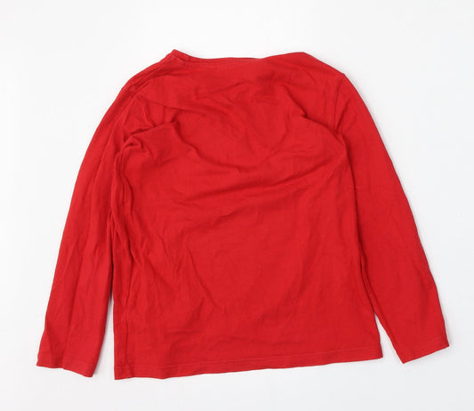Dunnes Stores Boys Red Cotton Basic T-Shirt Size 8-9 Years Round Neck - WiFi Child