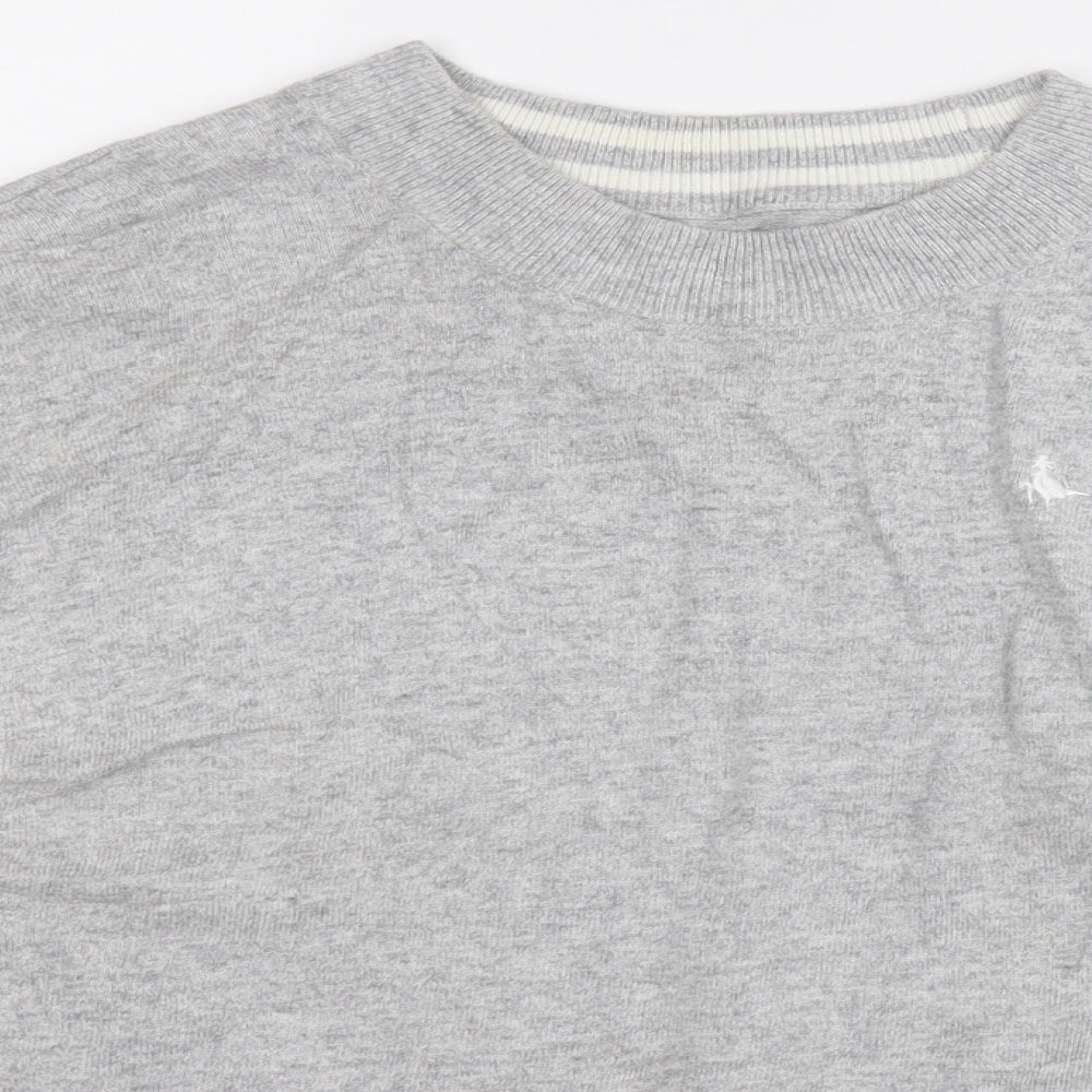 Jack Wills Womens Grey Round Neck Viscose Pullover Jumper Size 10