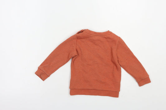 F&F Baby Brown Cotton Pullover Jumper Size 12-18 Months Pullover - Genius