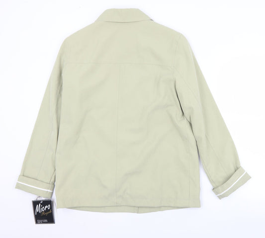 Micro Royale Womens Green Jacket Size 12 Button