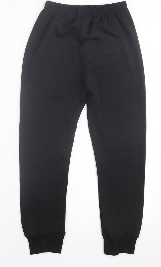 SheIn Girls Black Polyester Jogger Trousers Size 9 Months Regular