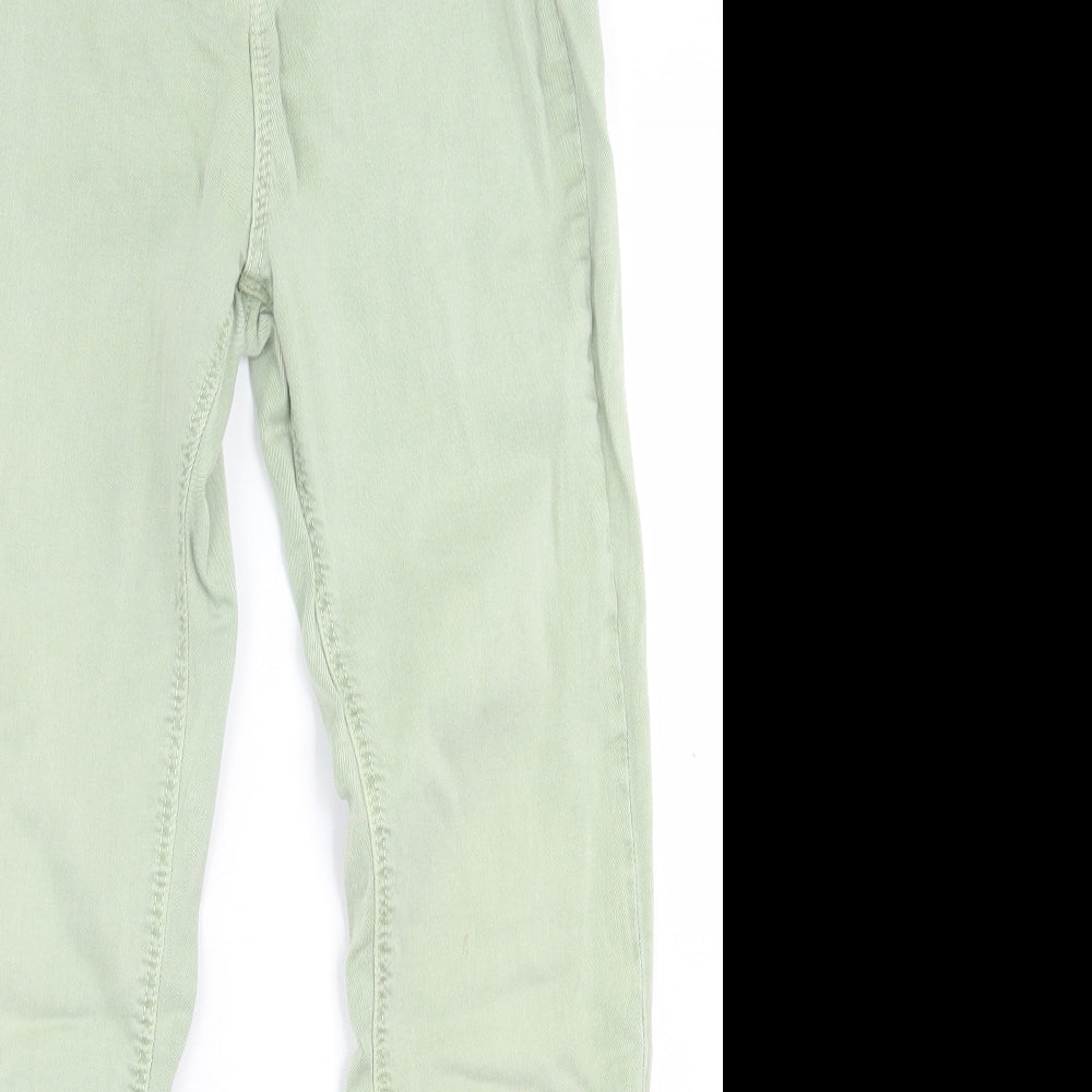 Stradivarius Womens Green Cotton Straight Jeans Size 10 L27 in Regular Button