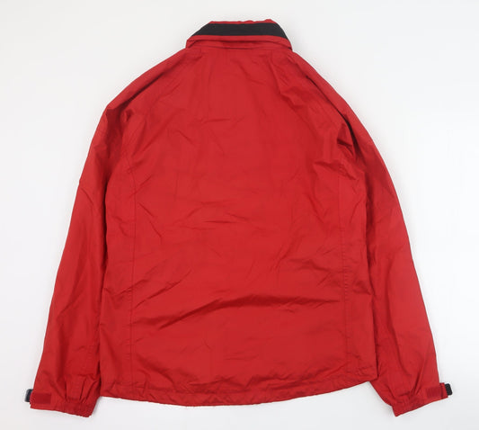 Crane Womens Red Rain Coat Coat Size M Zip - Unisex