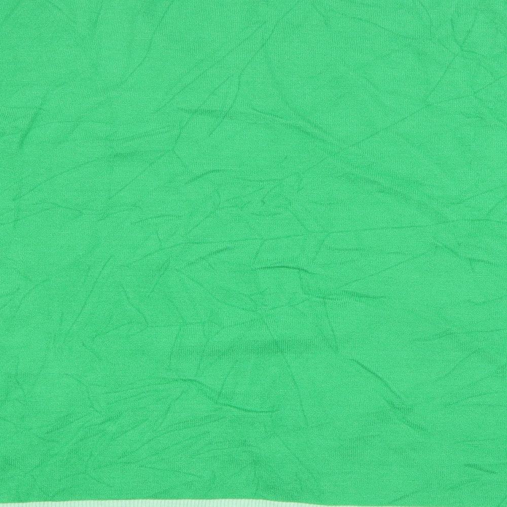 Marks and Spencer Womens Green V-Neck Viscose Pullover Jumper Size 14