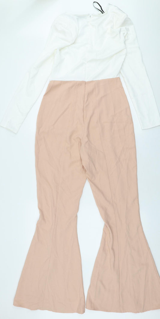Missguided Womens Multicoloured Polyester Jumpsuit One-Piece Size 10 L32 in Zip