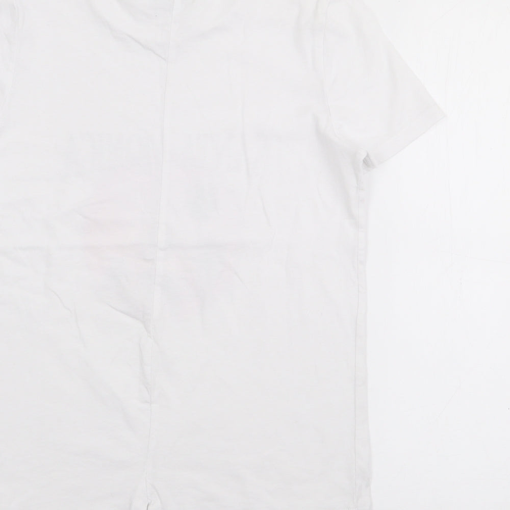 Matalan Girls White Cotton Basic T-Shirt Size 11 Years Crew Neck - Santa Monica