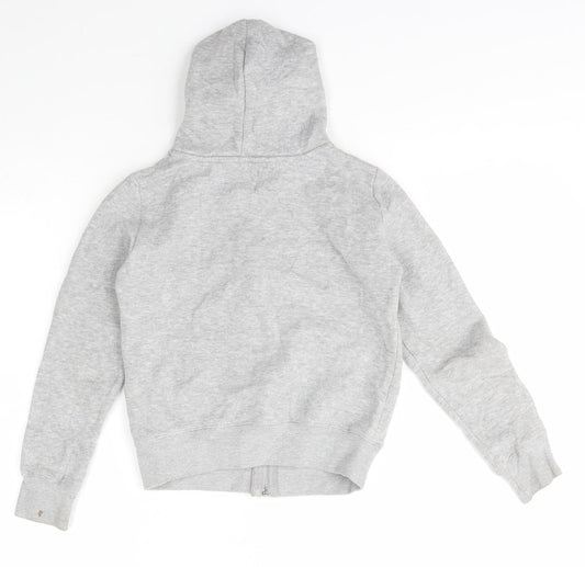 Feva Diva Boys Grey Polyester Full Zip Hoodie Size 7-8 Years Zip