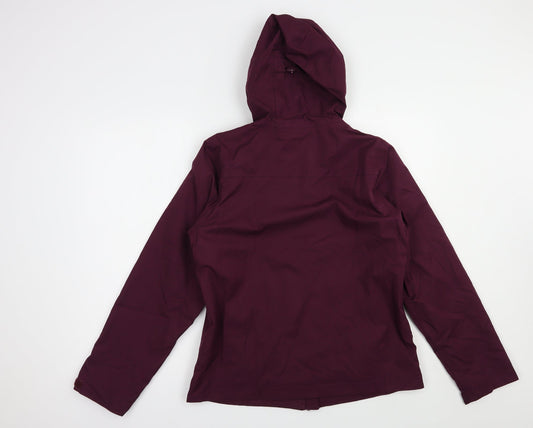 Crane Womens Purple Windbreaker Jacket Size 8 Zip